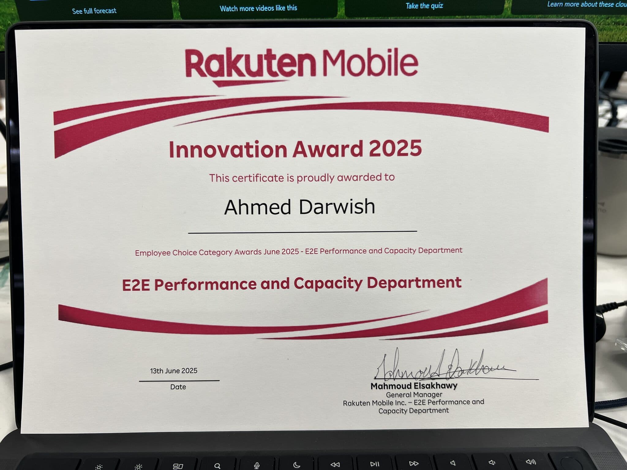Rakuten Mobile Innovation Award